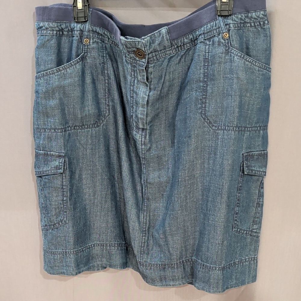 Chico's Blue Denim Skirt 3 NEW